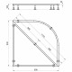 Каркас для поддона Good Door Strong металл 90х90х10 см четверть круга (КП00071)
