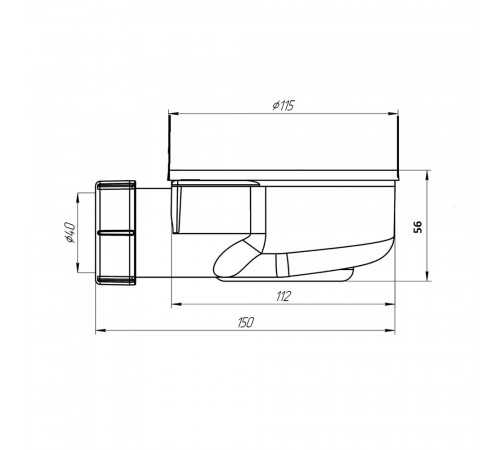 Сифон для душевого поддона Bas Good Door Stella (сЛ00094) Сифон для душевого поддона Bas Good Door Stella (сЛ00094)