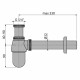 Сифон для раковины Alcadrain 1 1/4х32 мм без выпуска хром (A431)