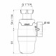 Сифон для раковины Wirquin Neo 1 1/4х40 мм без выпуска с соединением 40 мм (30987068)