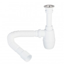 Сифон для раковины Wirquin Pro 1 1/4х40 мм с выпуском d63 мм с соединением 40/50 мм (30718050)