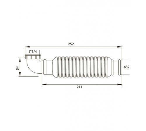 Сифон для раковины Wirquin Senzo Push-Fit 1 1/4х32 мм без выпуска (30719168)