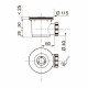 Сифон для душевого поддона Wirquin Tourbillon слив d90 с соединением 40/50 мм (30987107)
