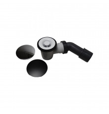Сифон для душевого поддона Wirquin Black Touch 1 1/2х40 мм проточный с выпуском d50 мм с соединением 40/50 мм (30724776)