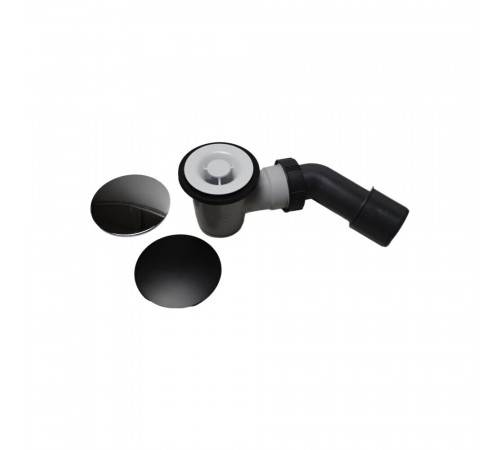 Сифон для душевого поддона Wirquin Black Touch 1 1/2х40 мм проточный с выпуском d50 мм с соединением 40/50 мм (30724776)