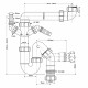 Сифон для раковины и мойки McAlpine 1 1/2х40 мм со смещением без выпуска с отводом (MRSK7-5571)