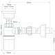 Сифон для писсуара McAlpine 1 1/4х32 мм с отводом с соединением 32 мм (HC2P)