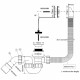 Сифон для ванны McAlpine 1 1/2х40 мм с выпуском d70 мм с соединением 40/50 мм (MRB1)