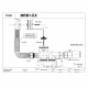 Сифон для ванны McAlpine 1 1/2х40 мм с выпуском d70 мм с соединением 40/50 мм (MRB1-EX)