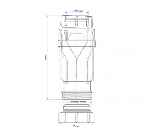 Сифон для раковины и мойки McAlpine 1 1/2х50 мм без выпуска (MRNRV50-PB) Сифон для раковины и мойки McAlpine 1 1/2х50 мм без выпуска (MRNRV50-PB)