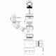 Сифон для раковины и мойки McAlpine 1 1/2х40 мм с выпуском d70 мм (MRSK3)