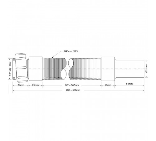 Сифон гофрированный McAlpine 1 1/4х32 мм (MRMF1-05)