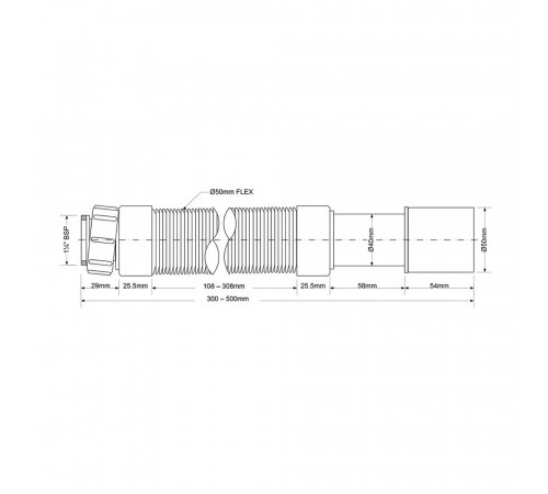 Сифон гофрированный McAlpine 1 1/4х40/50 мм (MRMF105S) Сифон гофрированный McAlpine 1 1/4х40/50 мм (MRMF105S)