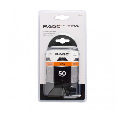 Лезвие для ножа Rage by Vira 19 мм трапеция (50 шт.) Лезвие для ножа Rage by Vira 19 мм трапеция (50 шт.)