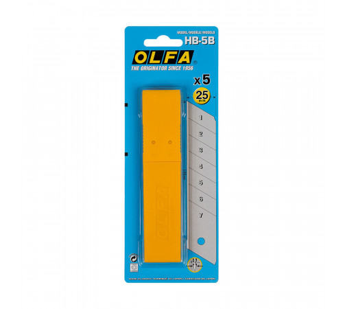 Лезвие для ножа Olfa 25 мм прямое (5 шт.) Лезвие для ножа Olfa 25 мм прямое (5 шт.)