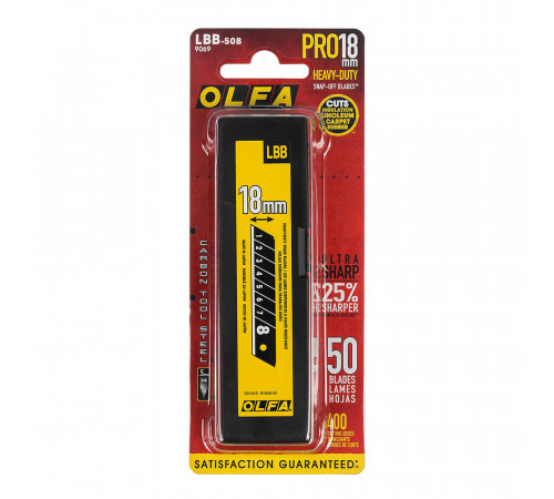 Лезвие для ножа Olfa Black Max 18 мм прямое (50 шт.) Лезвие для ножа Olfa Black Max 18 мм прямое (50 шт.)