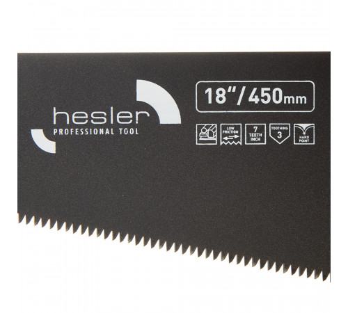 Ножовка по дереву Hesler Teflon 450 мм 7 зуб/дюйм крупный зуб Ножовка по дереву Hesler Teflon 450 мм 7 зуб/дюйм крупный зуб