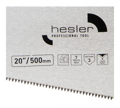 Ножовка по дереву Hesler 500 мм 7 зуб/дюйм крупный зуб