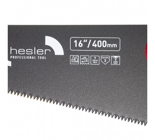 Ножовка по дереву Hesler Teflon 400 мм 7 зуб/дюйм крупный зуб Ножовка по дереву Hesler Teflon 400 мм 7 зуб/дюйм крупный зуб
