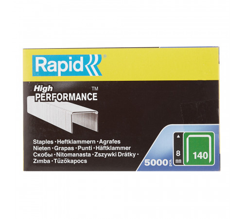 Скобы для степлера Rapid (11908111) тип 140 8 мм стальной (5000 шт.) Скобы для степлера Rapid (11908111) тип 140 8 мм стальной (5000 шт.)