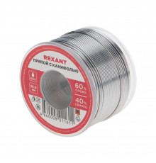Припой Rexant d1 Sn60 Pb40 Flux 2.2% с канифолью 250 г (09-3313)
