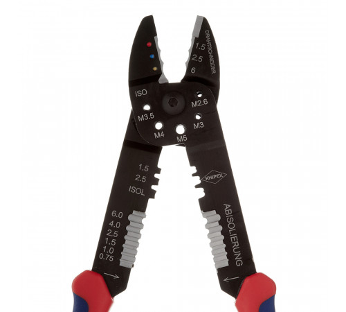 Пресс-клещи Knipex для обжима наконечников 0,5-6 кв.мм (KN-9722240SB) Пресс-клещи Knipex для обжима наконечников 0,5-6 кв.мм (KN-9722240SB)