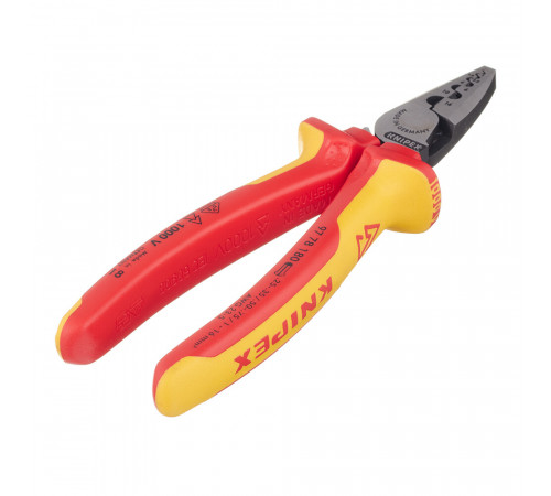 Пресс-клещи Knipex для обжима втулочных наконечников 0,25-16 кв.мм (KN-9778180) Пресс-клещи Knipex для обжима втулочных наконечников 0,25-16 кв.мм (KN-9778180)