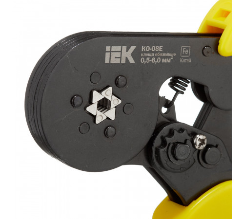 Пресс-клещи IEK КО-08Е для обжима наконечников 0,5-6 кв.мм (TKL10-D6) Пресс-клещи IEK КО-08Е для обжима наконечников 0,5-6 кв.мм (TKL10-D6)