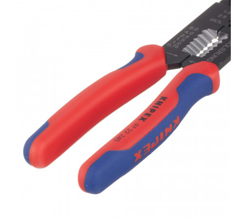 Пресс-клещи Knipex для обжима наконечников 0,5-6 кв.мм (KN-9722240SB) Пресс-клещи Knipex для обжима наконечников 0,5-6 кв.мм (KN-9722240SB)