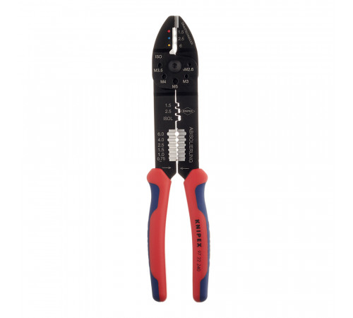 Пресс-клещи Knipex для обжима наконечников 0,5-6 кв.мм (KN-9722240SB) Пресс-клещи Knipex для обжима наконечников 0,5-6 кв.мм (KN-9722240SB)