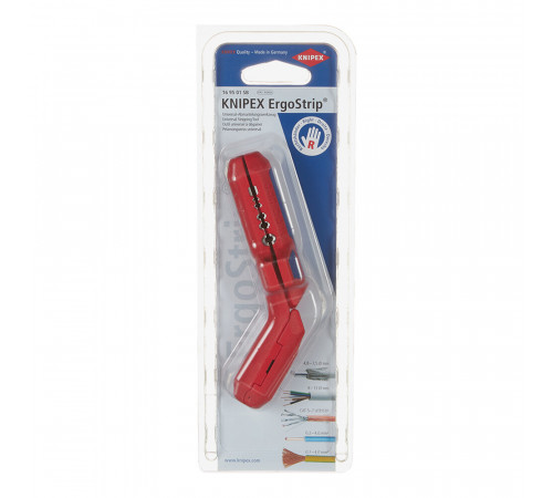 Инструмент электротехнический Knipex ErgoStrip для снятия изоляции (KN-169501SB) Инструмент электротехнический Knipex ErgoStrip для снятия изоляции (KN-169501SB)