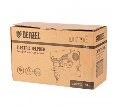 Тельфер электрический Denzel TF-250 540 Вт 250 кг (52011) Тельфер электрический Denzel TF-250 540 Вт 250 кг (52011)