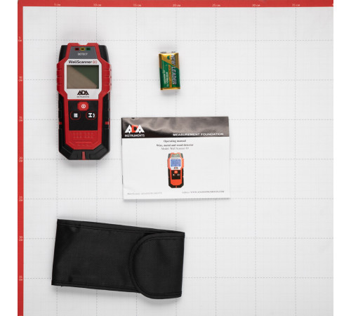 Детектор скрытой проводки ADA WALL SCANNER 80 (А00466) Детектор скрытой проводки ADA WALL SCANNER 80 (А00466)