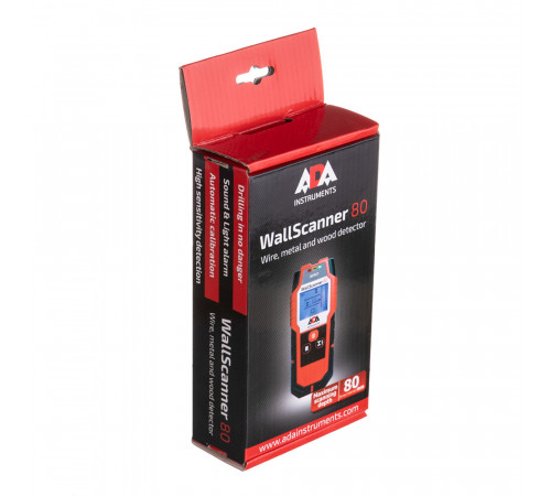 Детектор скрытой проводки ADA WALL SCANNER 80 (А00466) Детектор скрытой проводки ADA WALL SCANNER 80 (А00466)