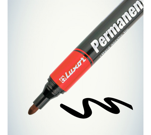 Маркер перманентный Luxor Permanent Marker черный грифель 2,5 мм Маркер перманентный Luxor Permanent Marker черный грифель 2,5 мм