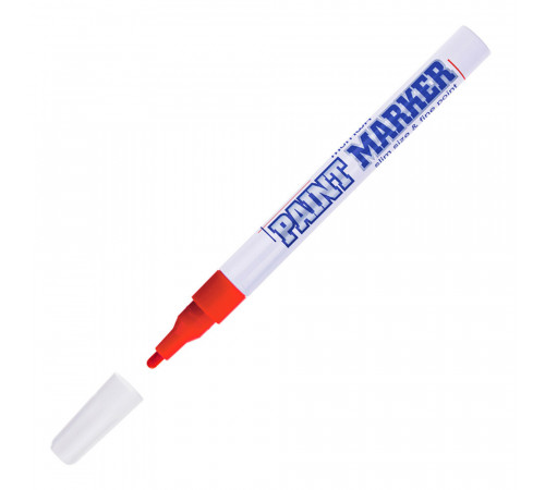 Маркер лаковый для промышленной графики MunHwa Paint Marker Slim красный грифель 2 мм Маркер лаковый для промышленной графики MunHwa Paint Marker Slim красный грифель 2 мм