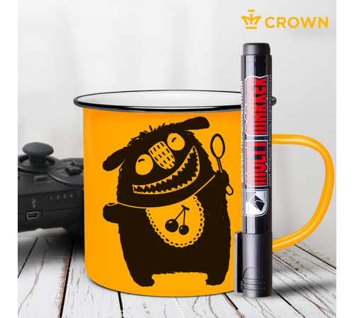Маркер перманентный Crown Multi Marker Chisel черный грифель 1-5 мм Маркер перманентный Crown Multi Marker Chisel черный грифель 1-5 мм