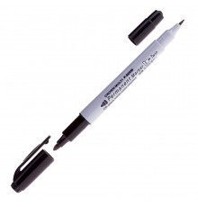 Маркер перманентный двусторонний Crown Multi Marker Twin черный грифель 2 мм