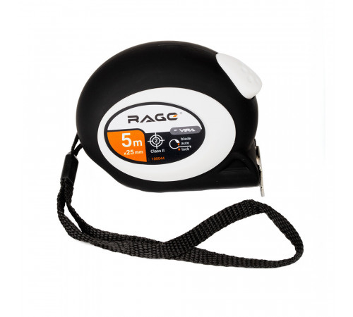 Рулетка Rage by Vira с покрытием soft-touch с автостопом 5 м x 25 мм Рулетка Rage by Vira с покрытием soft-touch с автостопом 5 м x 25 мм