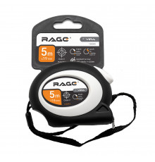 Рулетка Rage by Vira с покрытием soft-touch с автостопом 5 м x 19 мм