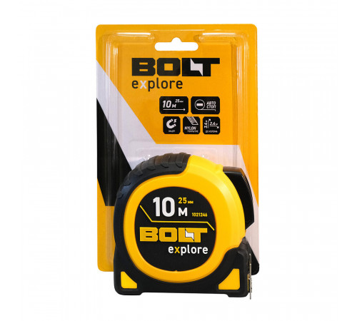Рулетка Bolt eXplore с автостопом магнитная 10 м x 25 мм Рулетка Bolt eXplore с автостопом магнитная 10 м x 25 мм