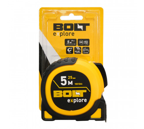 Рулетка Bolt eXplore с автостопом магнитная 5 м x 25 мм Рулетка Bolt eXplore с автостопом магнитная 5 м x 25 мм