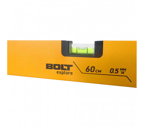 Уровень пузырьковый Bolt eXplore 60 см 3 глазка коробчатый Уровень пузырьковый Bolt eXplore 60 см 3 глазка коробчатый