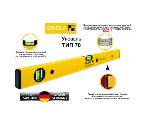Уровень STABILA 70 80 см 2 глазка Уровень STABILA 70 80 см 2 глазка