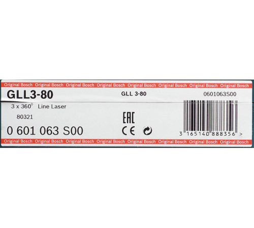 Нивелир лазерный Bosch GLL 3-80 (0601063S00) Нивелир лазерный Bosch GLL 3-80 (0601063S00)