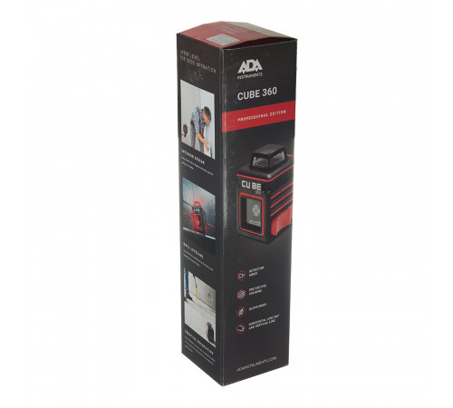 Уровень лазерный Ada Cube 360 Professional Edition (А00445) со штативом Уровень лазерный Ada Cube 360 Professional Edition (А00445) со штативом