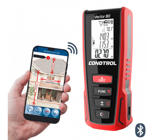 Дальномер лазерный Condtrol Vector 80 80 м Bluetooth (1-4-099) Дальномер лазерный Condtrol Vector 80 80 м Bluetooth (1-4-099)