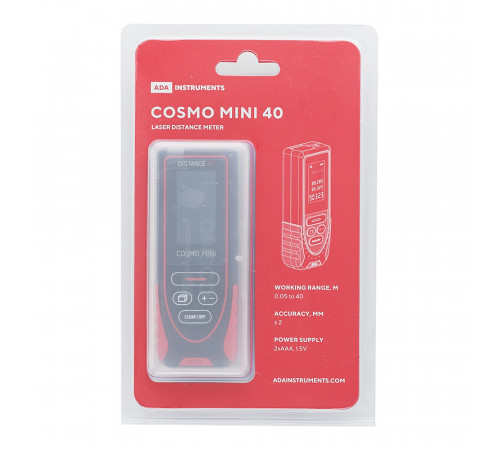 Дальномер лазерный Ada Cosmo Mini 40 40 м (А00490)