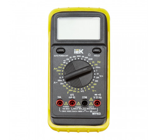 Мультиметр портативный IEK Professional MY63 (TMD-5S-063) Мультиметр портативный IEK Professional MY63 (TMD-5S-063)
