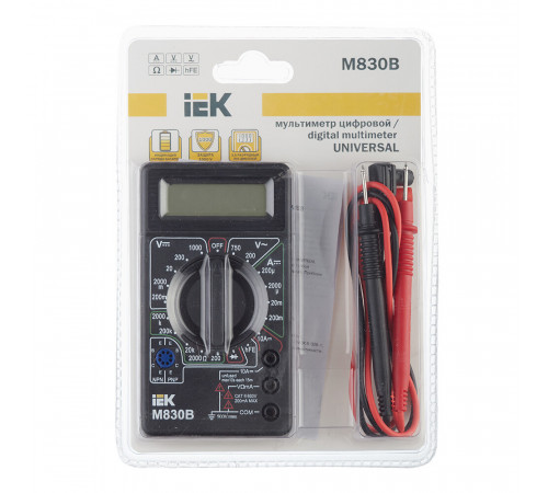 Мультиметр портативный IEK Universal M830B (TMD-2B-830) Мультиметр портативный IEK Universal M830B (TMD-2B-830)